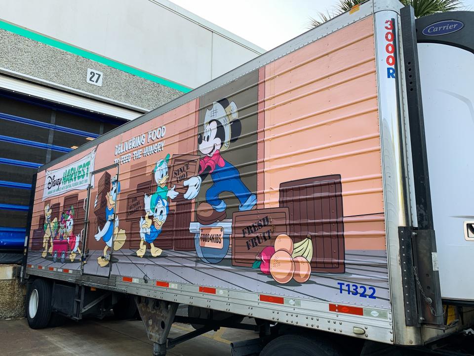 Disney Harvest trucks deliver deinked food from Walt Disney World Resort to Second Harvest Food Bank.  (Photo: Walt Disney World Resort)