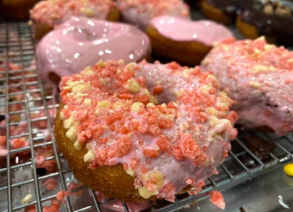 Strawberry shortcake and strawberry glazed donuts from the Chubby Unicorn Donut Shop in Bayville.