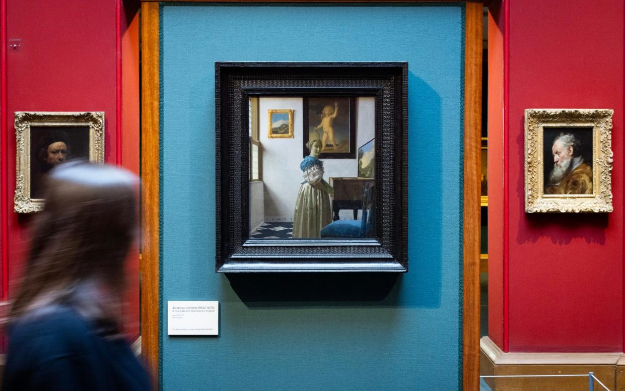 Vermeer's A Young Woman Standing at a Virginal is on show at the National Galleries Scotland