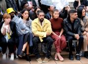 <p>Jerry Lorenzo (M), pictured here with Desiree Raquel Manuel, Sofia Richie and others, attends the 3.1 Phillip Lim front row during New York Fashion Week at New Design High School on Sept. 10, 2018 in New York City.</p>