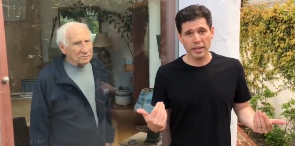 Mel Brooks and Max Brooks (Twitter)