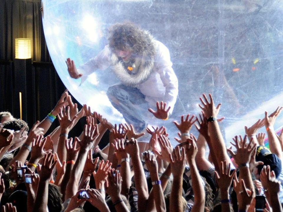The Flaming Lips performing in a bubble in 2011 (Getty)