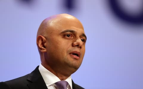 Home Secretary Sajid Javid said tech giants had 'failed to protect our children' - Credit: PA/Aaron Chown