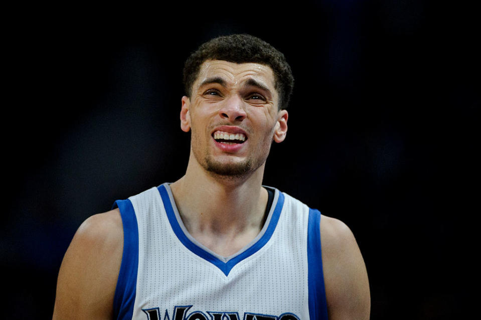 Zach LaVine tries to figure out how the Wolves are this bad. (Getty Images)