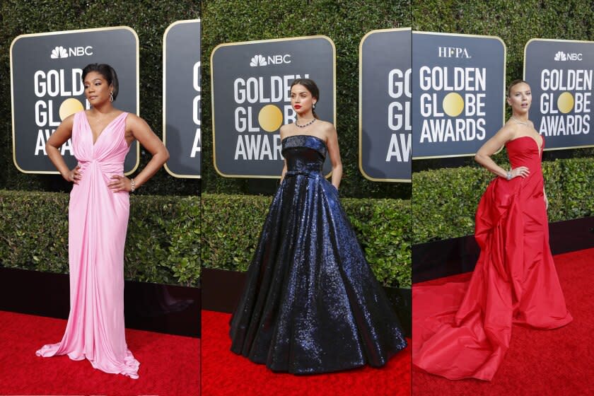 Scenes from the 2020 Golden Globes awards show. <span class="copyright">(Marcus Yam / Los Angeles Times)</span>