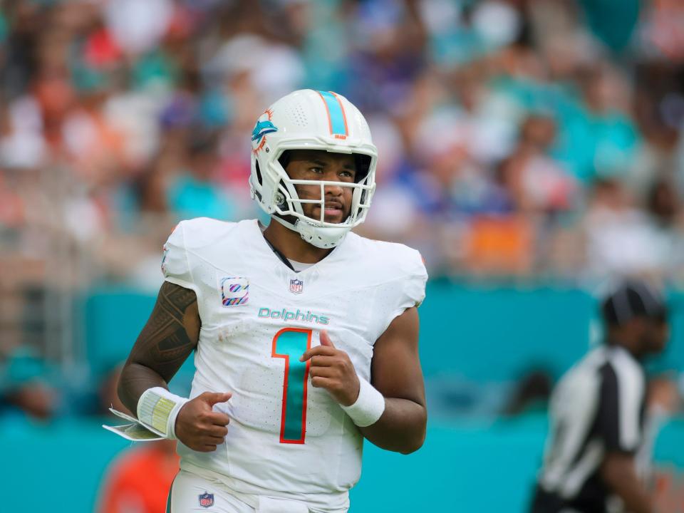 Tua Tagovailoa with the Miami Dolphins.