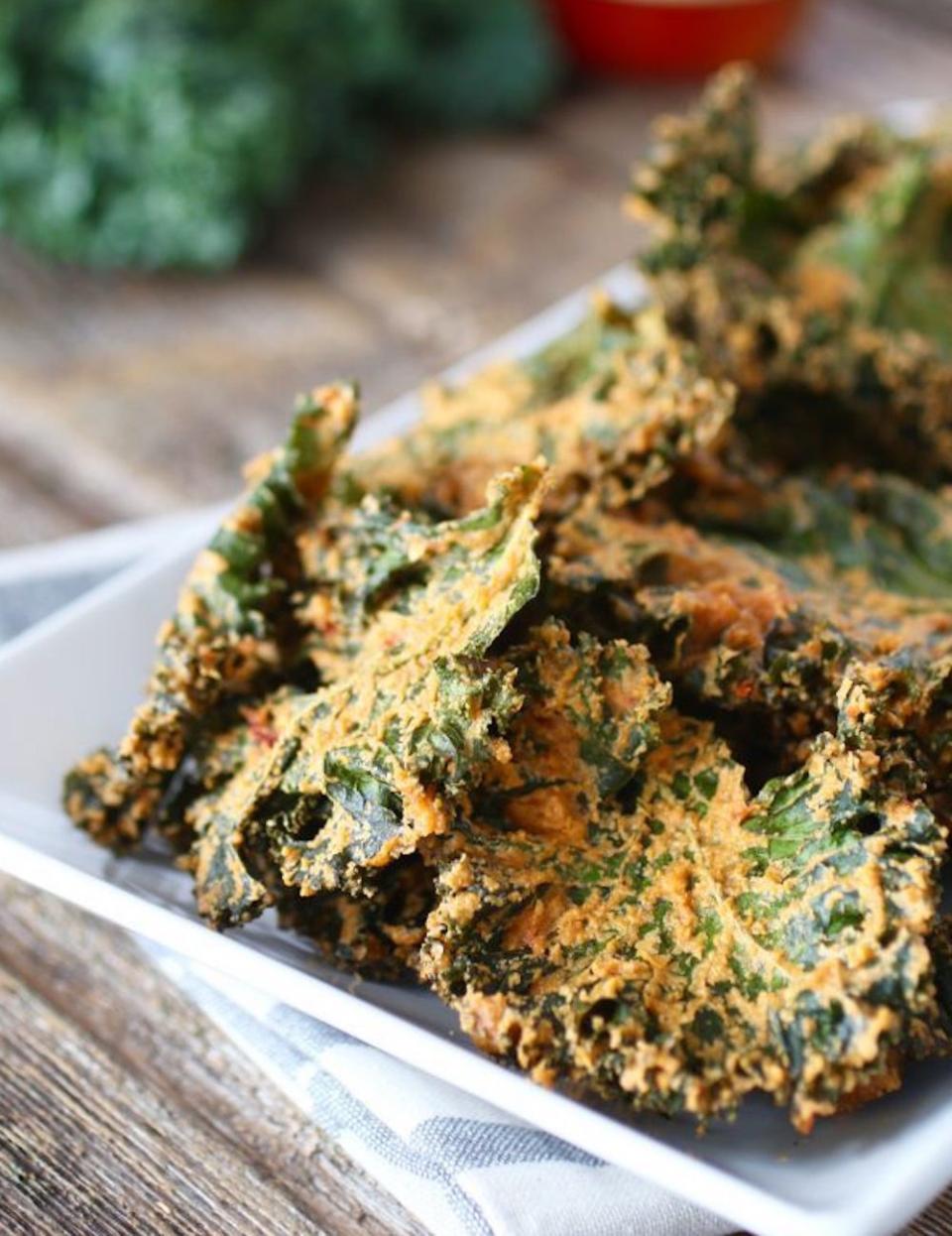 Pizza Kale Chips from The Real Food Dietitians