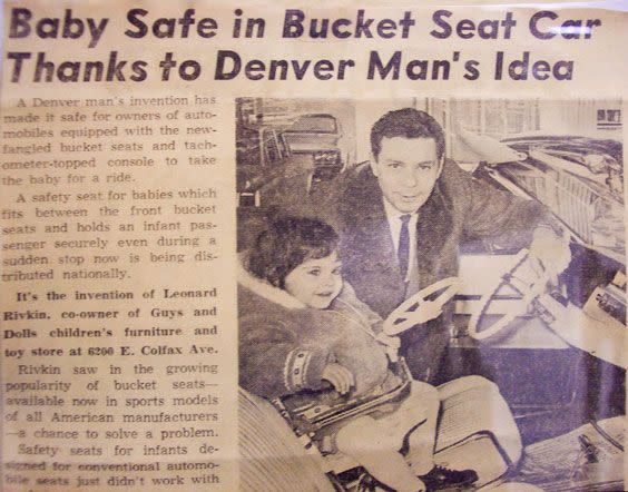 In 1962, two different men designed models that took advantage of seat belts.