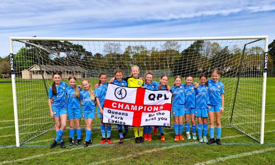 <span>The unbeaten Queens Park Ladies U12s earned themselves the title ‘invincibles’ after scoring 61 goals and conceding only 11 all season.</span><span>Photograph: QueensPark/BNPS</span>