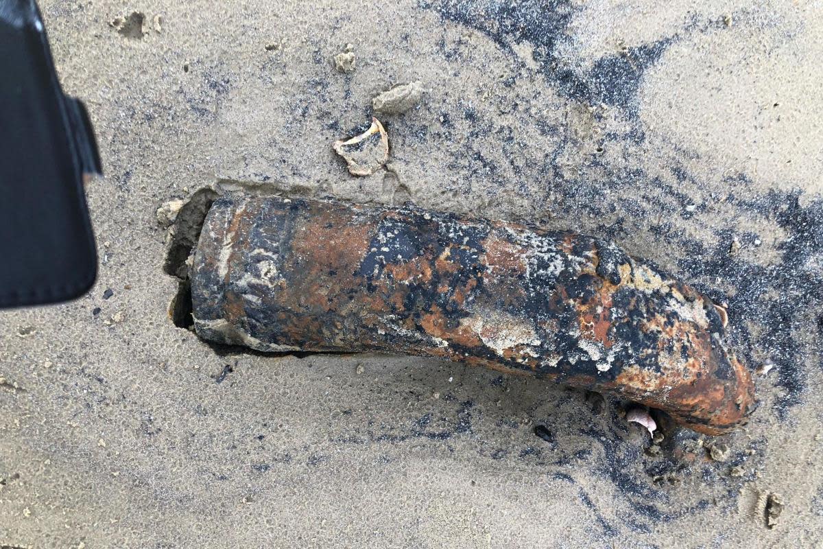 The 'unexploded device' <i>(Image: Tinker via email)</i>