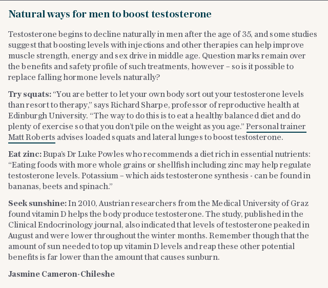 Natural ways for men to boost testosterone