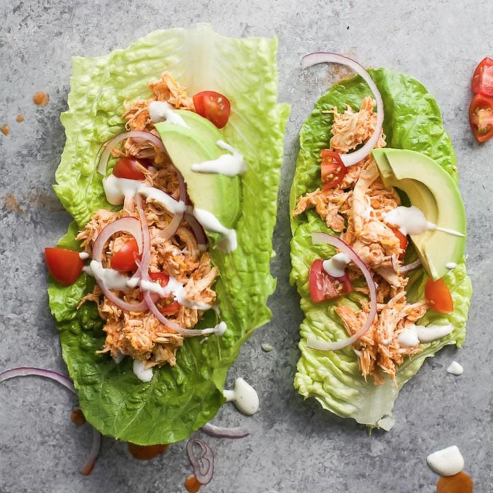 Keto Buffalo Chicken Lettuce Wraps