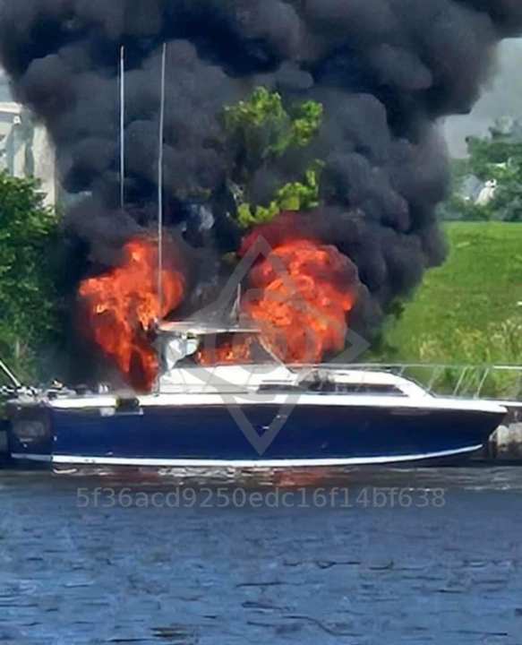 Two Rivers charter fishing boat fire