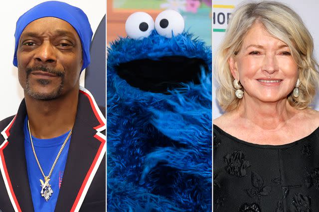 <p>Joe Scarnici/Getty; Nathan Congleton/NBC/NBCU Photo Bank via Getty; Jamie McCarthy/Getty</p> Snoop Dogg; Cookie Monster; Martha Stewart