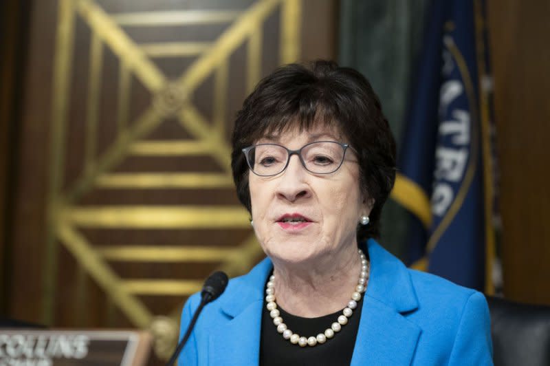 “This bipartisan legislation will prohibit the use of these dangerous devices while protecting the Second Amendment rights of law-abiding Americans,” Sen. Susan Collins, R-Maine, said about the bill to ban bump stocks. File Photo by Bonnie Cash/UPI