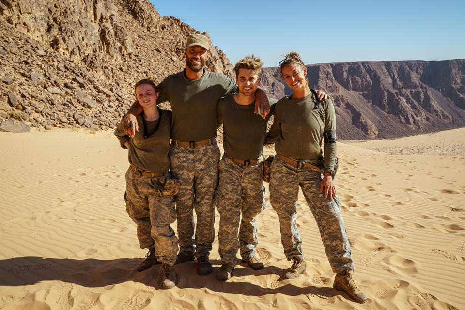 Maisie Smith, Calum Best, AJ Pritchard and Ferne McCann passed the challenge. (Channel 4)