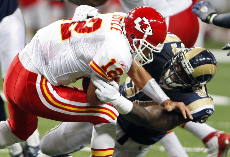 Kansas City Chiefs quarterback Brodie Croyle, left, was ... not very good. (AP)