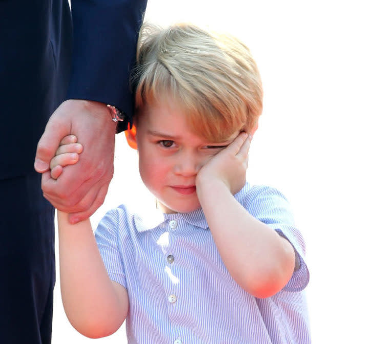 Prince George will stop at nothing to drag his royal dad out of a boring adult conversation