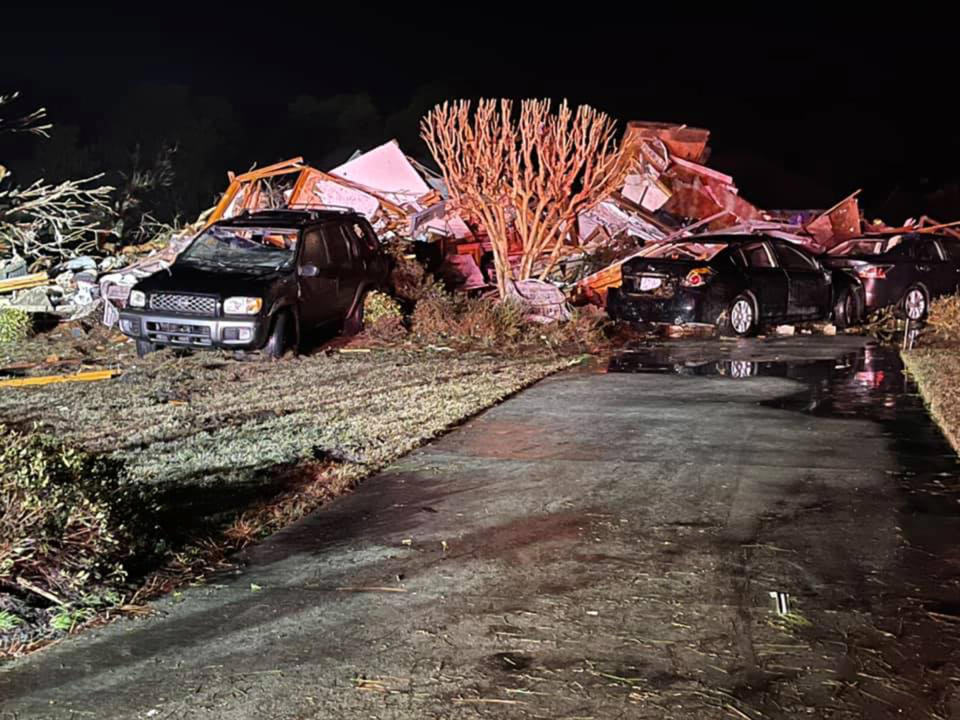 Image: Tornado causes damage, power outages in Brunswick County,  North Carolina. (Brunswick County Sheriff's Office)