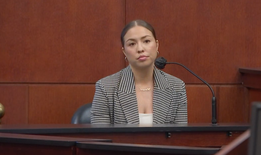 Mariana Blanco of the Guatemalan-Maya Center testifies Dec. 22 about Virgilio Aguilar Mendez, who is charged with aggravated manslaughter of an officer and resisting an officer with violence in the death of St. Johns County Sheriff's Office Sgt. Michael Kunovich.
