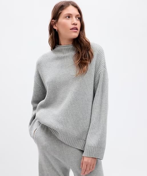 CashSoft Funnel Neck Oversized Sweater [Photo via Gap] 