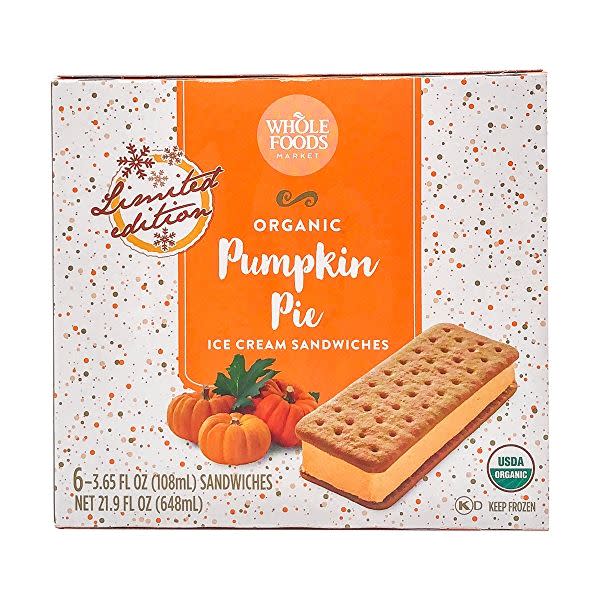 13) Organic Ice Cream Sandwiches, Pumpkin Pie, 6 Count, 21.9 fl oz