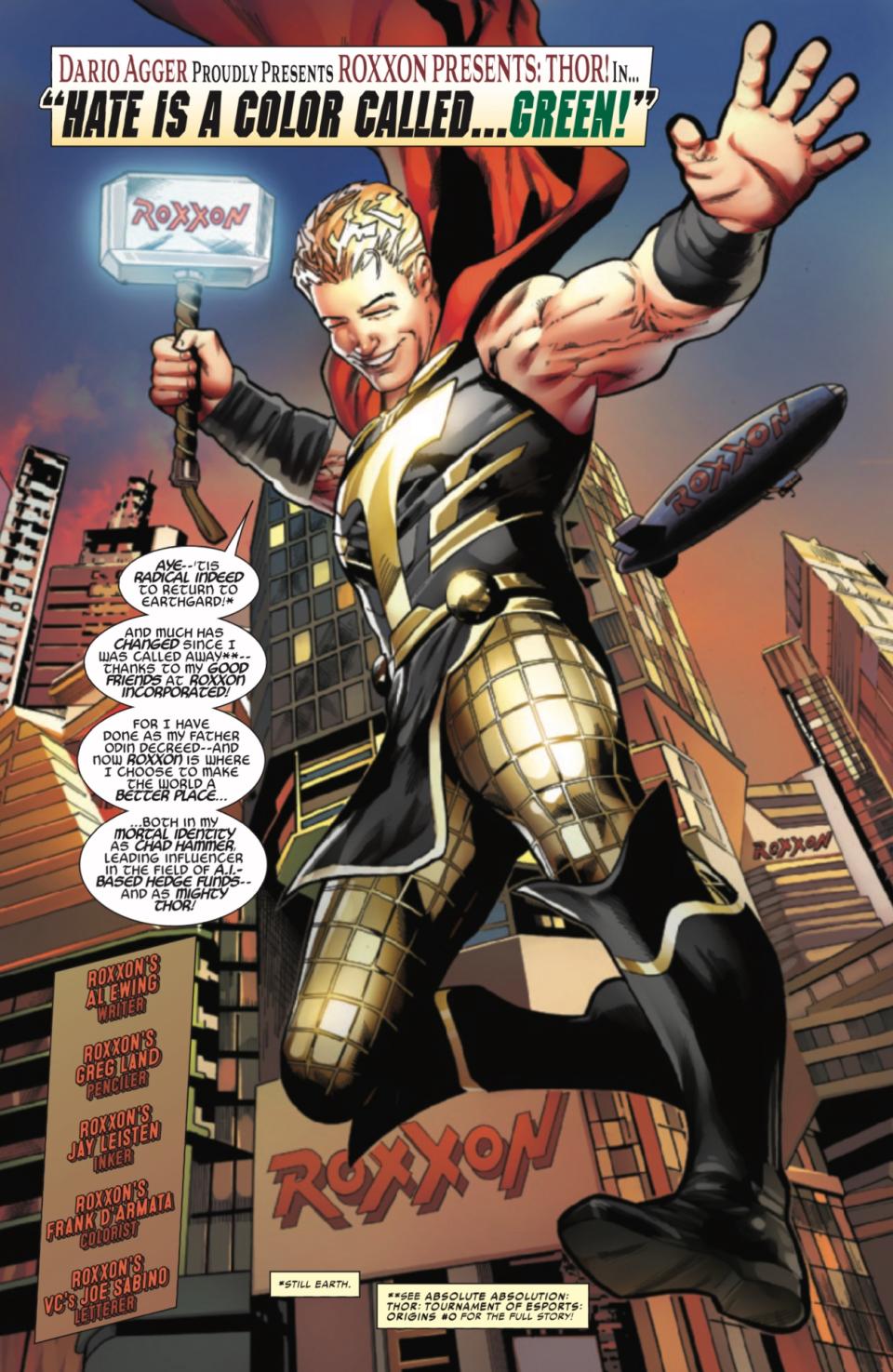 Roxxon Presents: Thor #1 interior art