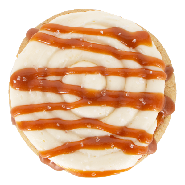 Salted caramel cookie from Crumbl Cookies.