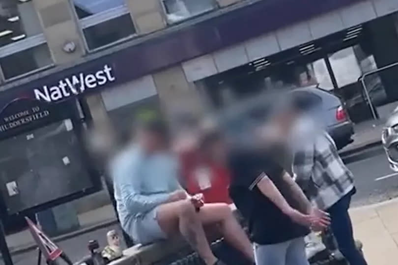 Huddersfield Market Place in the town centre has become a hotspot for street drinking and rowdy behaviour -Credit:Yorkshire Live