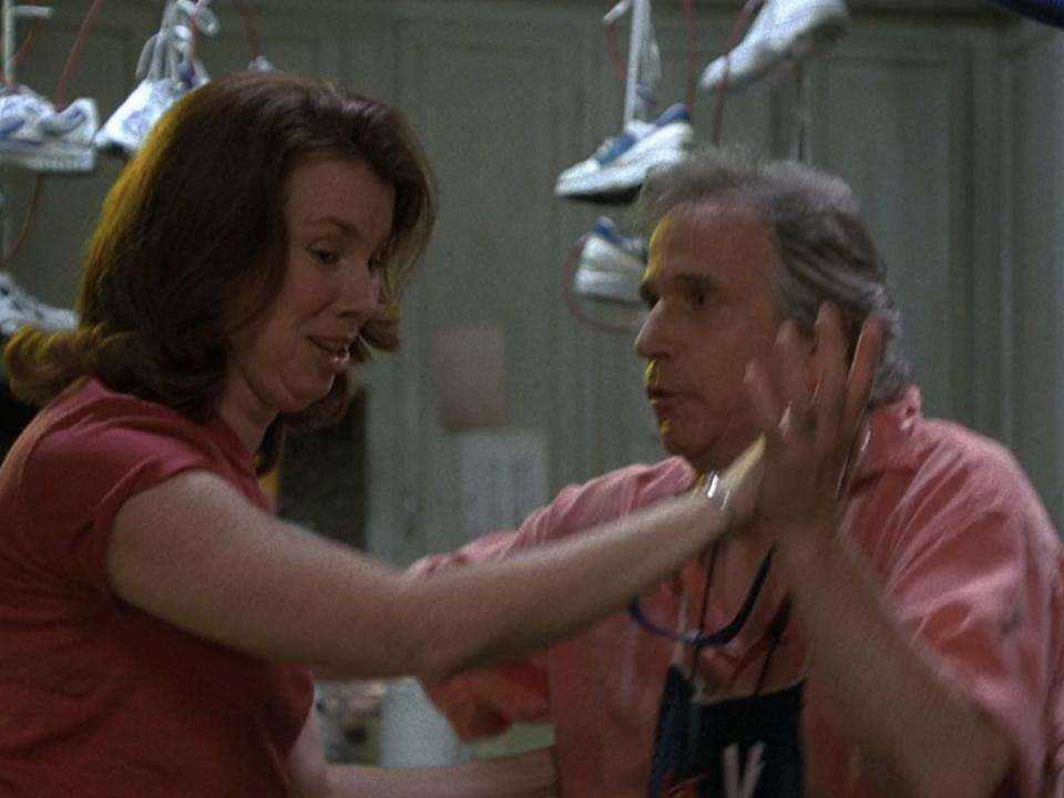 stanley's parents dancing in their kitchen in a scene from holes