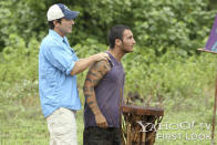 "Persona Non Grata" - Jeff Probst and Brandon Hantz of the Bikal Tribe during the fifth episode of "Survivor: Caramoan - Fans vs. Favorites."