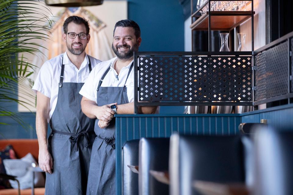 Chefs Andy Ticer (left) and Michael Hudman are at the helm of Bishop, a French restaurant on South Main Street. Photographed Tuesday, Dec. 3, 2019, at the restaurant in downtown Memphis.