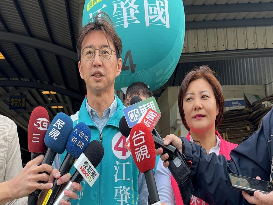 羅廷瑋指控派報抹黑，提告違反選罷法。中六選區民進黨立委候選人江肇國反擊，文宣內容全是事實有什麼好告。（圖：江肇國競總提供）