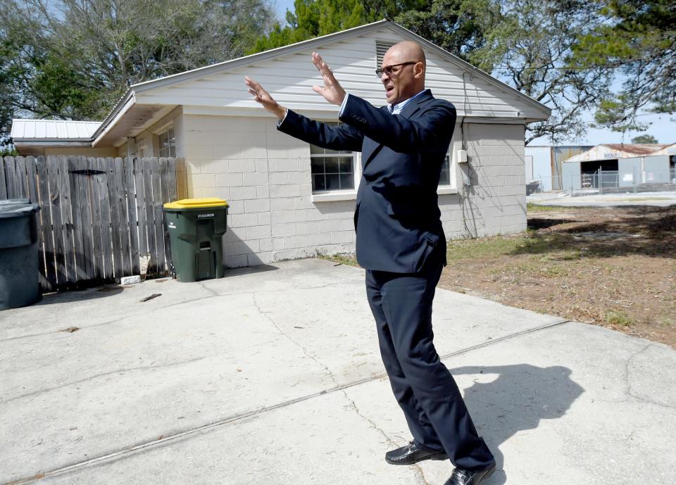 The Rev. Cecil Williams of Gregg Chapel AME Church in Fort Walton Beach stands on the property that would eventually become the Nathaniel Smith Jr. House of Valor. Gregg Chapel has proposed developing housing for low- and moderate-income residents in Crestview.