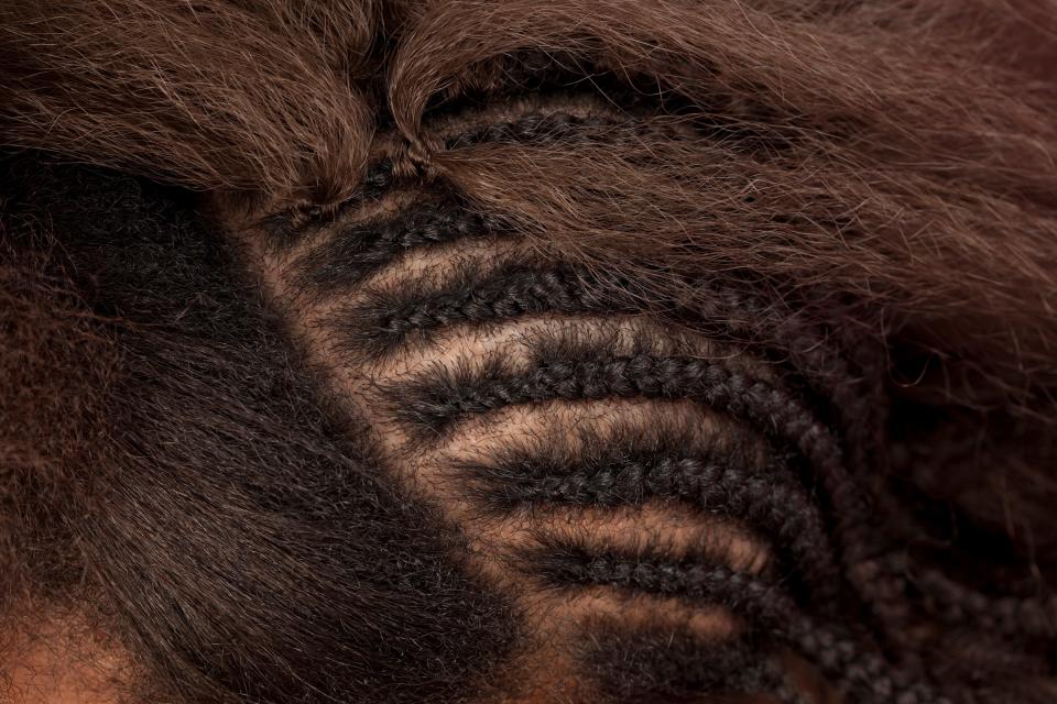 Close up african hair extension.Similar images preview: