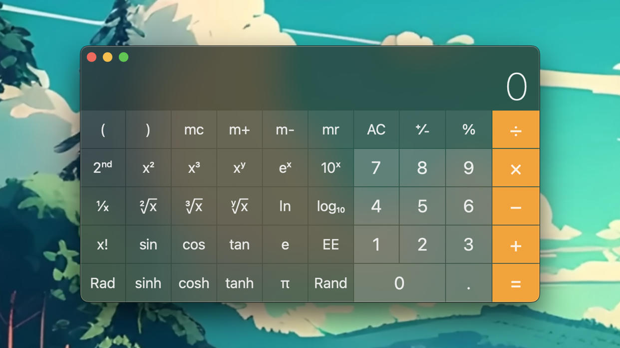  Calculator on macOS. 