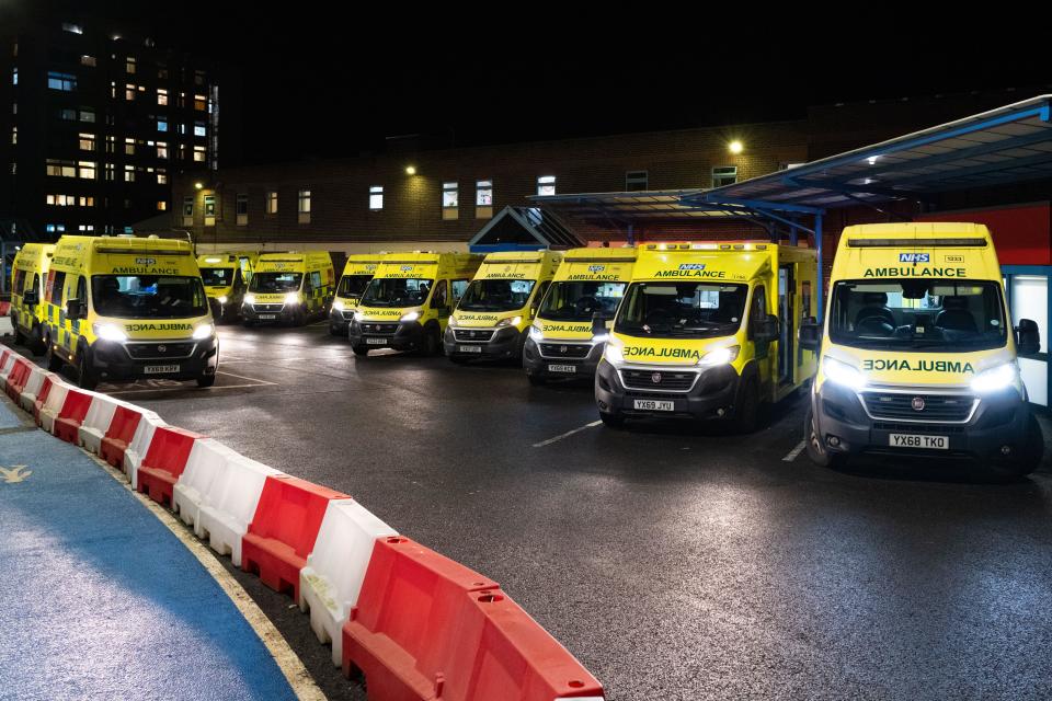 Many hospitals declared critical incidents over Christmas as they struggled to empty their ambulances. (PA)
