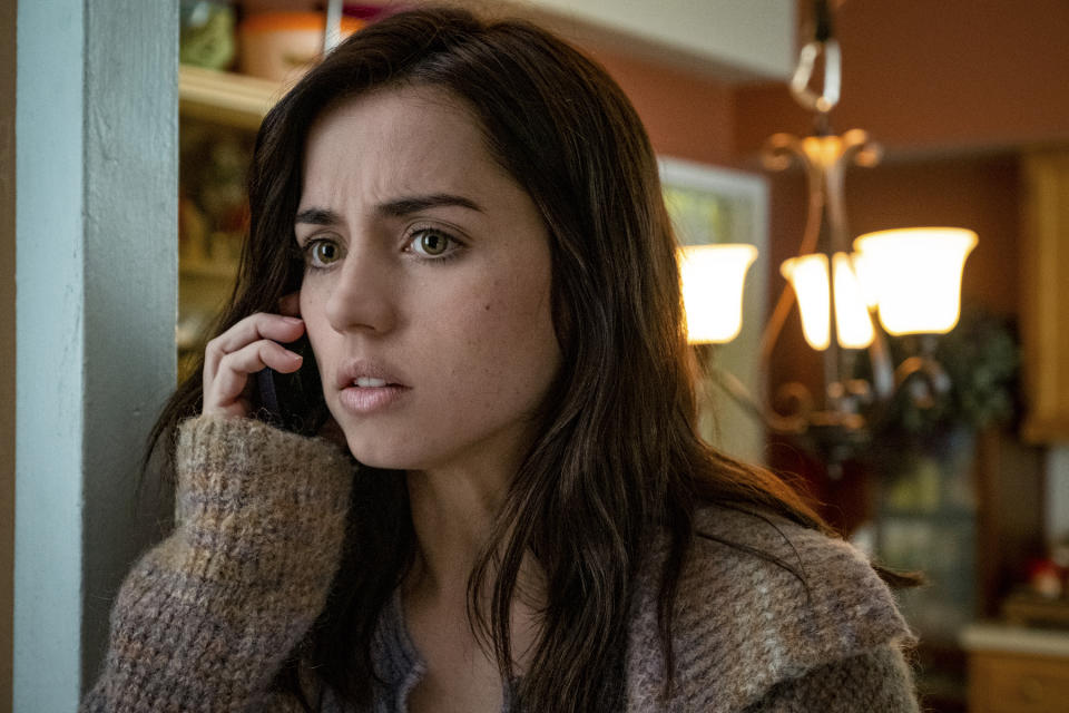 This image released by Lionsgate shows Ana de Armas in a scene from "Knives Out." (Claire Folger/Lionsgate via AP)