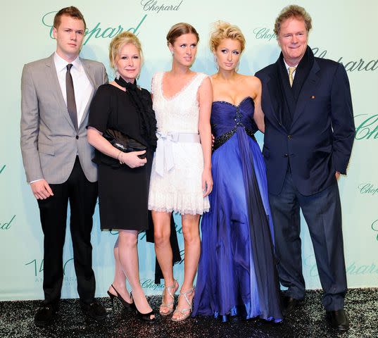 <p>Fiona Hanson/PA Images via Getty Images</p> The stylish Hilton family