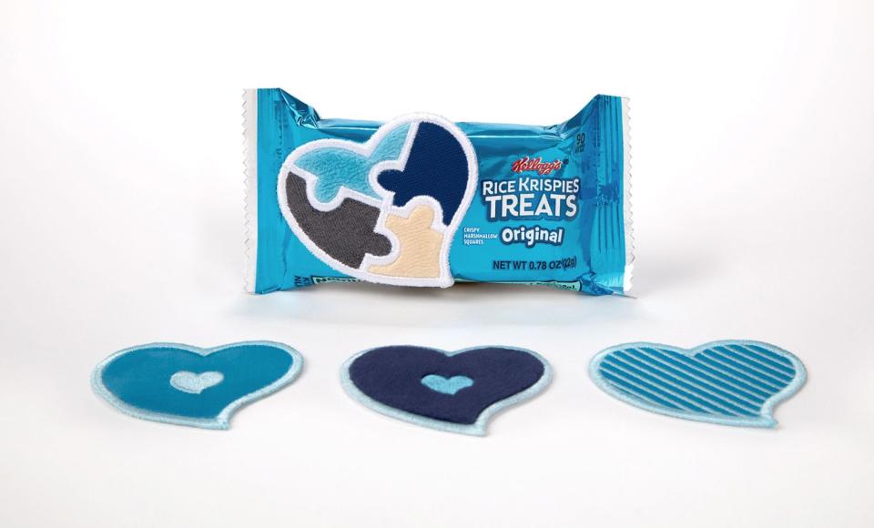 Rice Krispies Treats sensory love notes packaging with sensory-friendly stickers in front