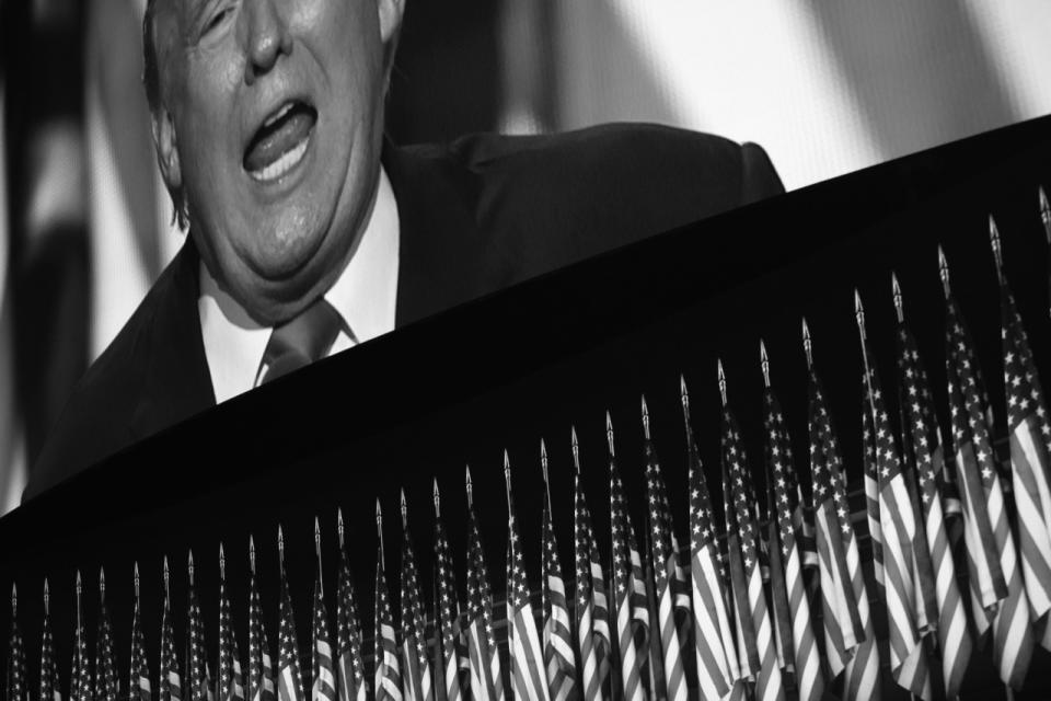 <p>Donald Trump accepts the nomination at the RNC Convention in Cleveland, OH. on July 21, 2016. (Photo: Khue Bui for Yahoo News)</p>