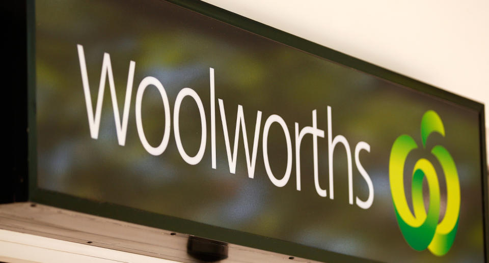 Woolworths sign pictured. 