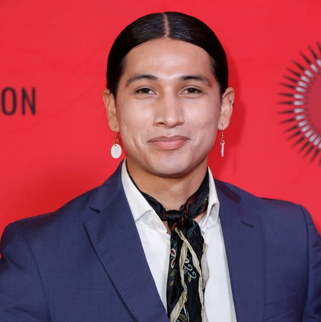 Cole Brings Plenty attends the Red Nation Celebration Institute's 28th RNCI Red Nation Awards on Nov. 12 at Fine Arts Theatre in Beverly Hills, California. 