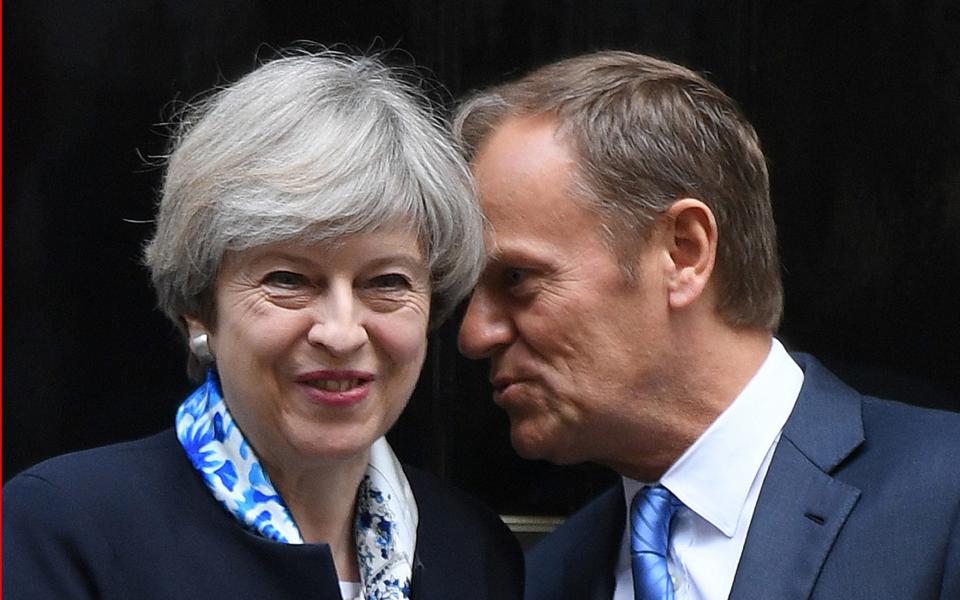 Theresa May and Donald Tusk - Credit: Stefan Rousseau