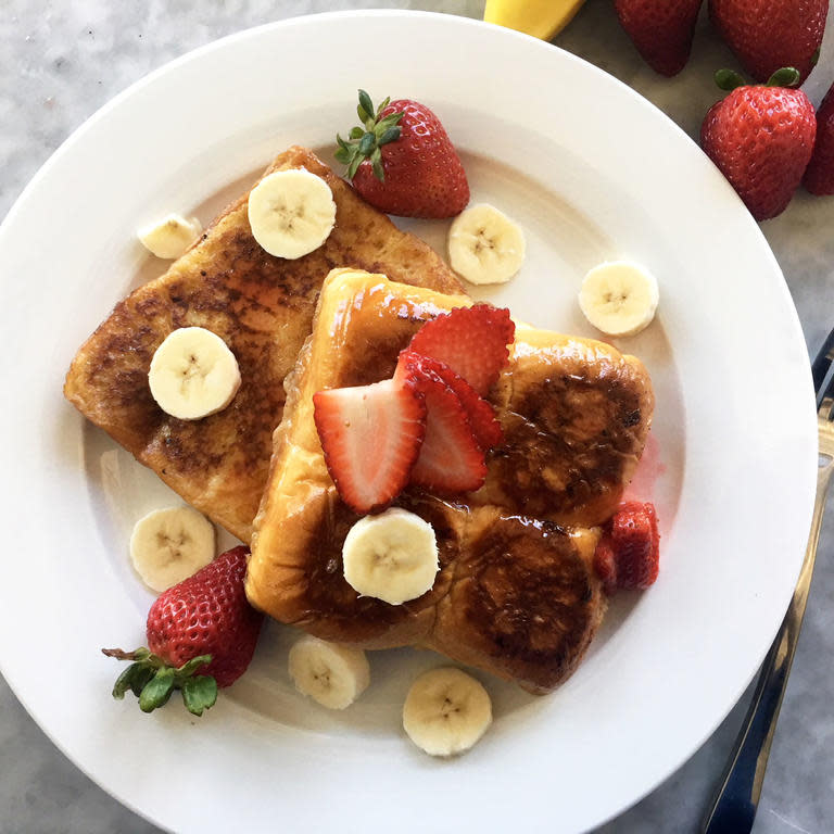 Copycat IHOP Strawberry Banana King's Hawaiian French Toast