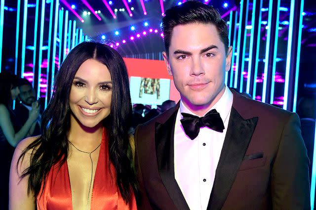 <p>Charley Gallay/E! Entertainment/NBCU Photo Bank/NBCUniversal via Getty</p> Scheana Shay and Tom Sandoval arrive at the E! People's Choice Awards in November 2018