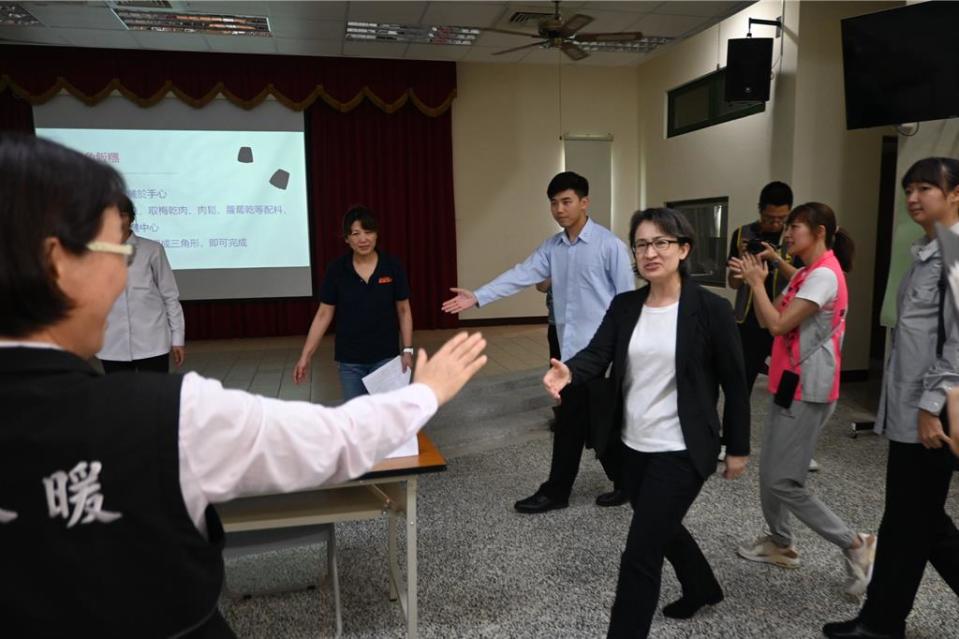 副總統當選人蕭美琴今天下午前往苗栗參與婦女活動。（李京昇攝）