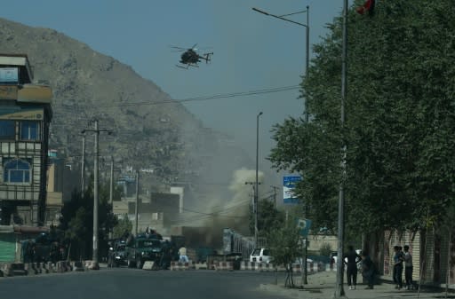 The attack, near the presidential palace in Kabul, was claimed by the Islamic State group
