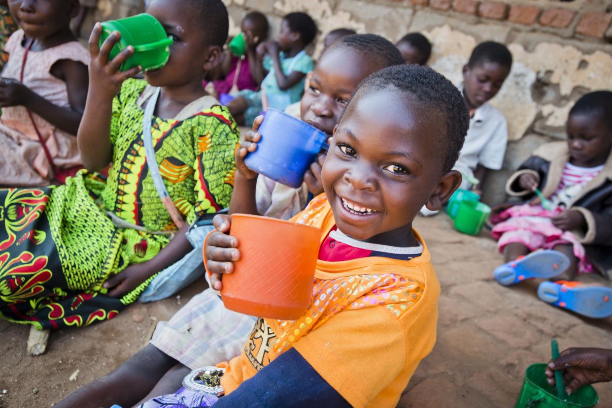 A child in Malawi who receives Mary's Meals 