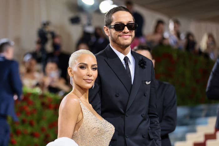 Kim and Pete together on the Met Gala red carpet